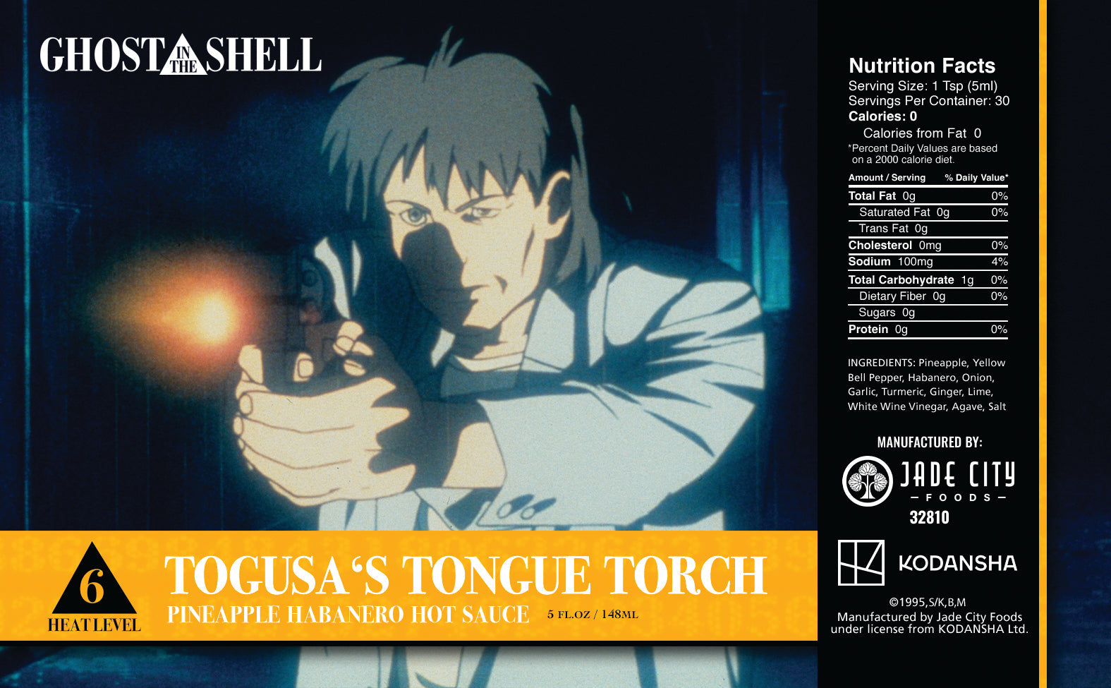 Togusa's Tongue Torch: Pineapple Habanero Hot Sauce