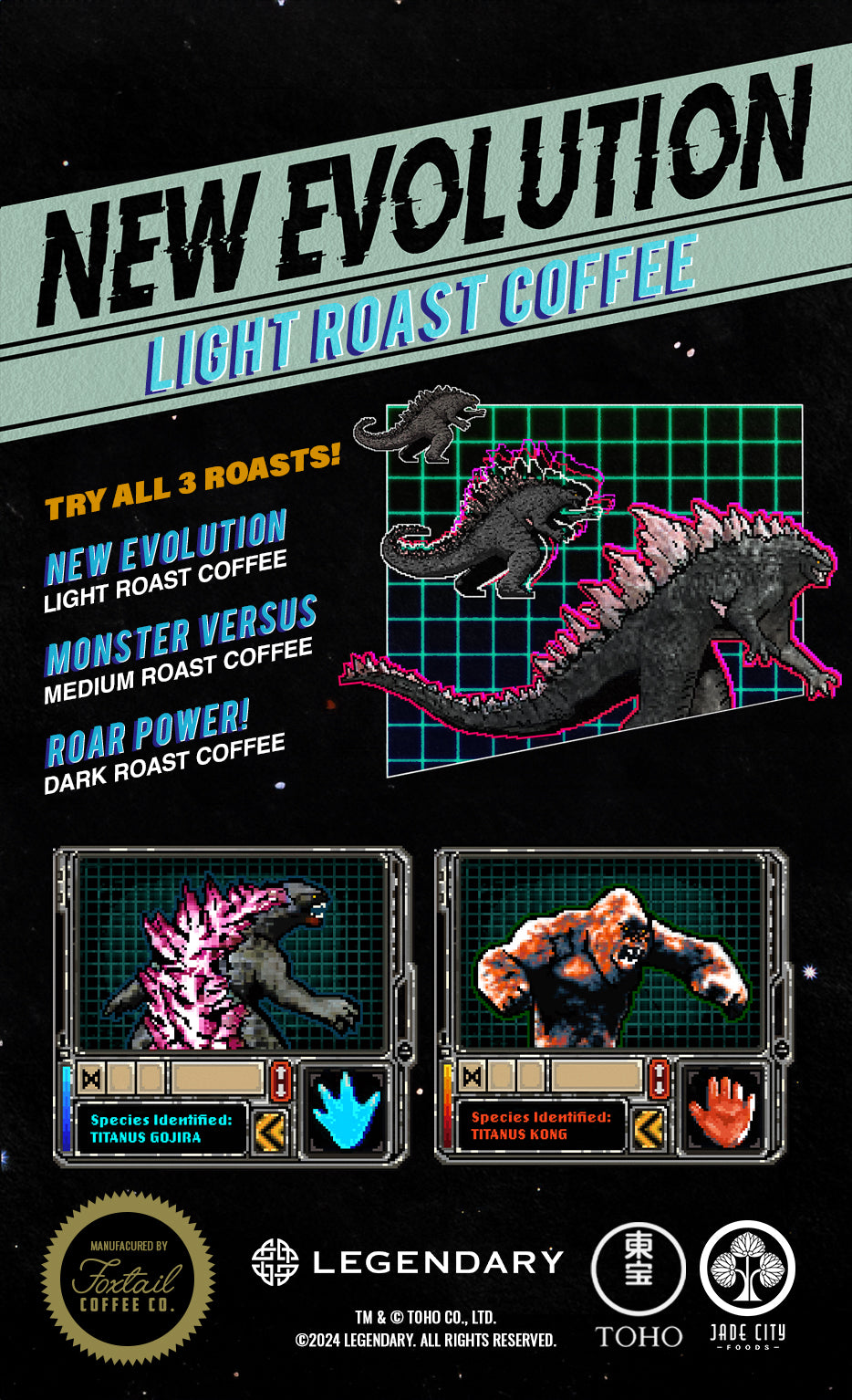 Godzilla x Kong Coffee 3-Pack