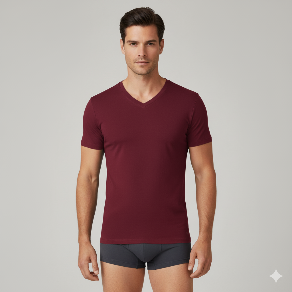 Men's Bamboo V-Neck Undershirt (3 Pack) - Lolomo!