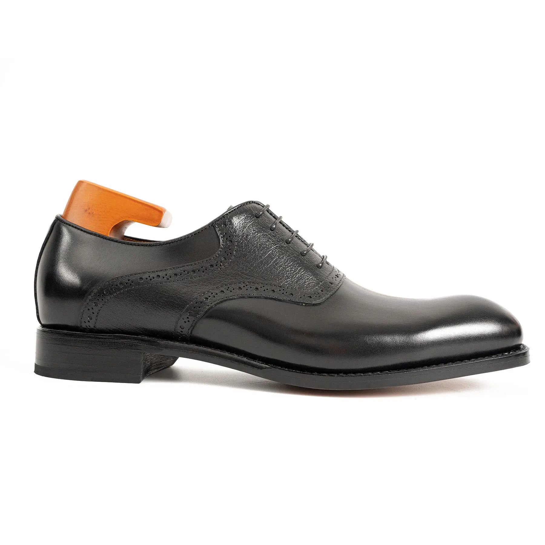 Zapatos Oxford Goodyear Welted de piel negra