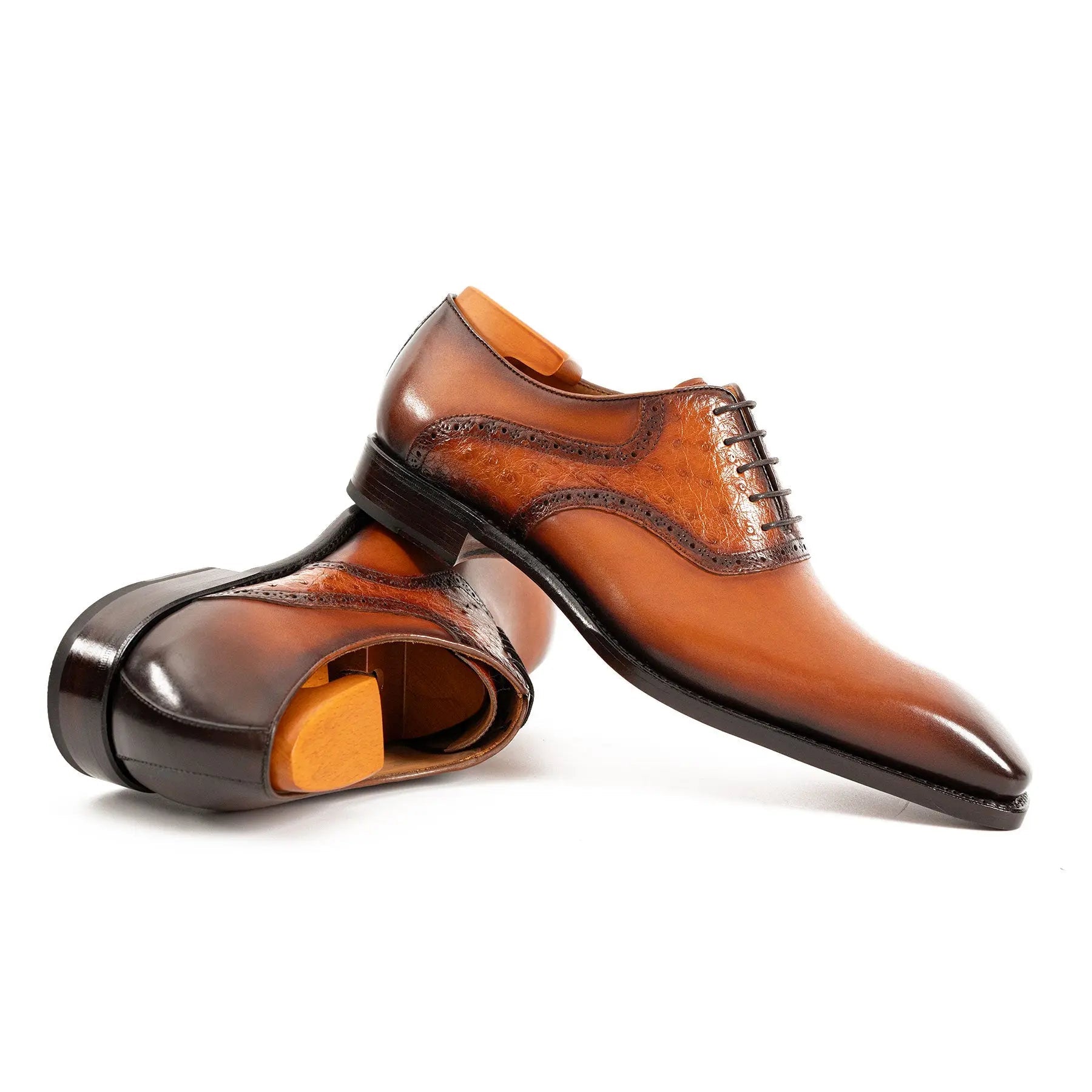 Goodyear Welted Oxford Shoes ostrich
