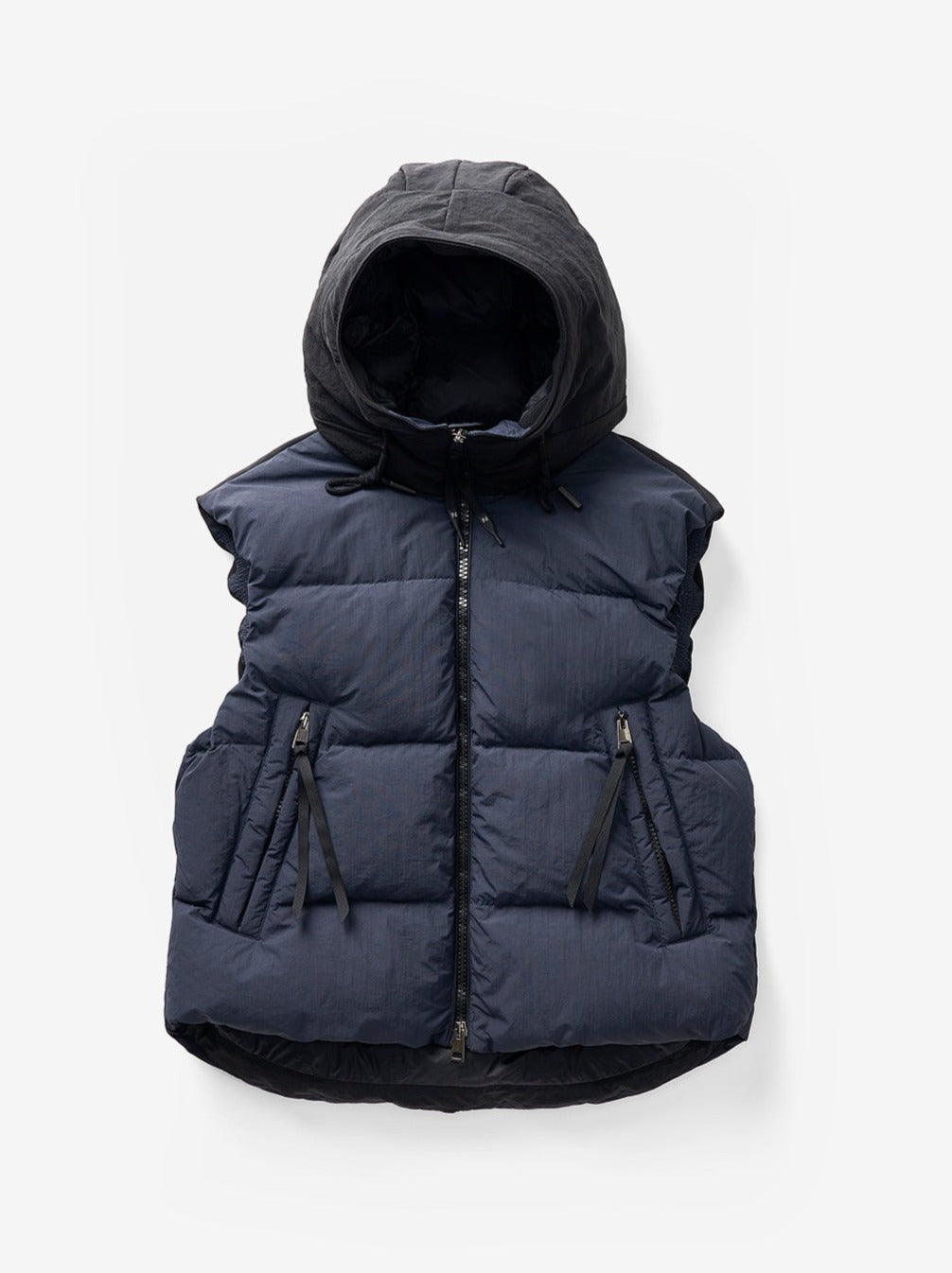 Hooded Down Vest - Navy