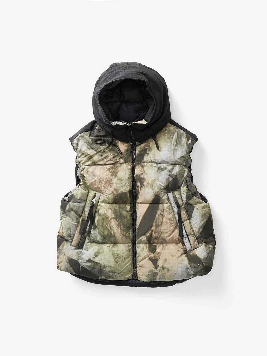 Hooded Down Vest - Rekall Tie