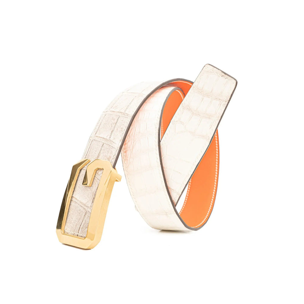 Handcrafted Alligator Leather Belts DVG09