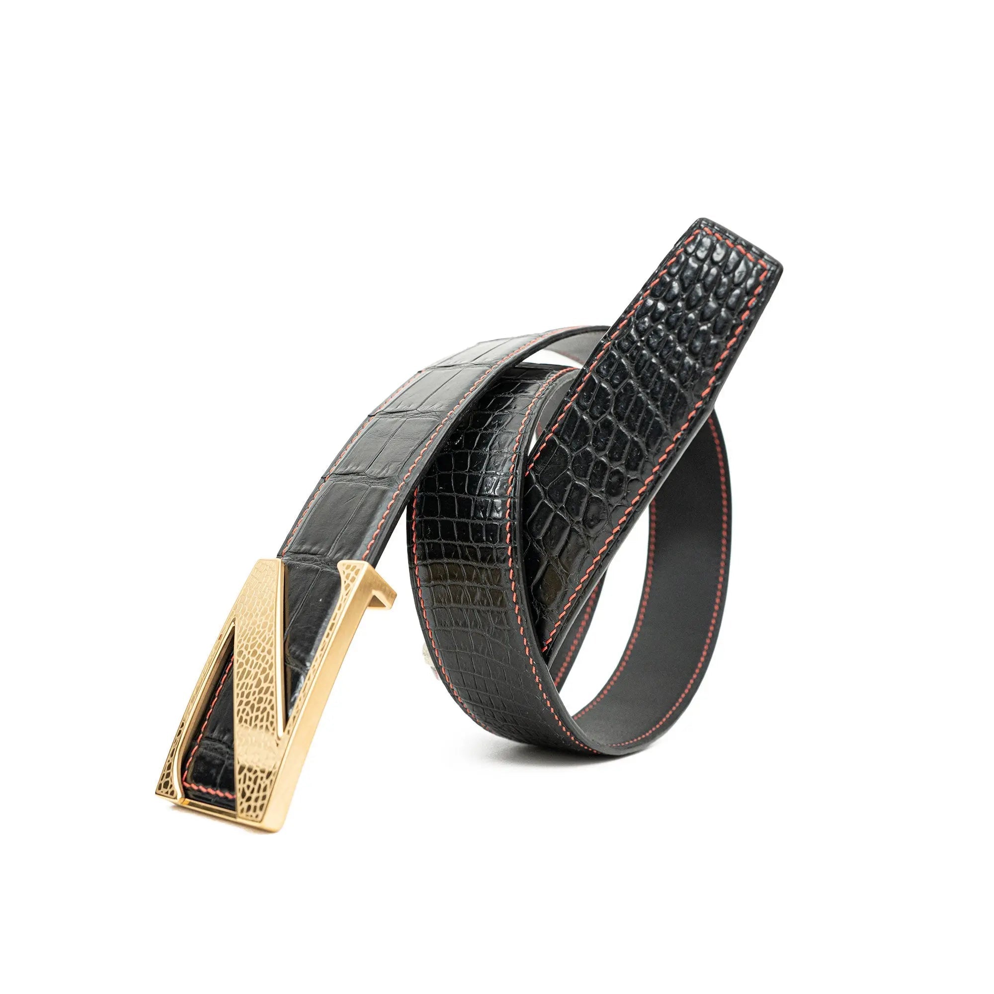 Handcrafted Alligator Leather Belts DVG146