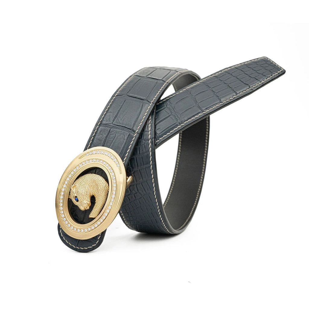 Handcrafted Alligator Leather Belts DVG359