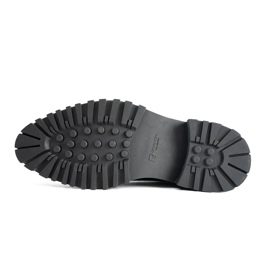 Handmade Chunky - sole Brogue Shoes Blue