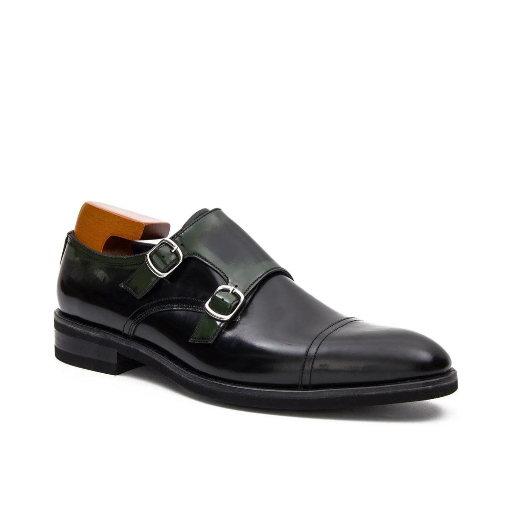 Goodyear Premium Double Monk Strap Shoes Green