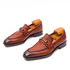 Goodyear Brown leather loafer with horsebit