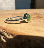Jade and Silver Ring 6mm - 2417