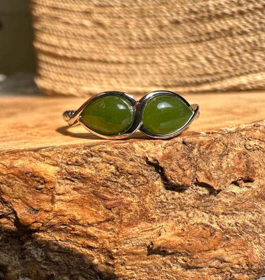 Sterling Silver Ring 2 Teardrop - SZ 7