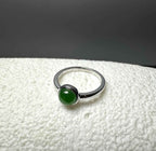 Jade and Silver Ring 6mm - 2417
