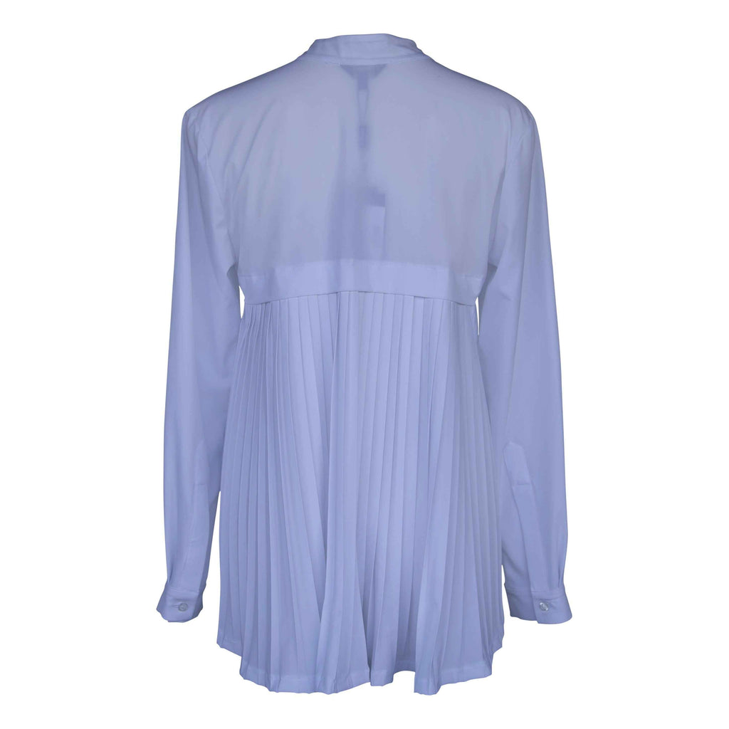 Stylish Pleated Blouse in White – Women’s Elegant Top