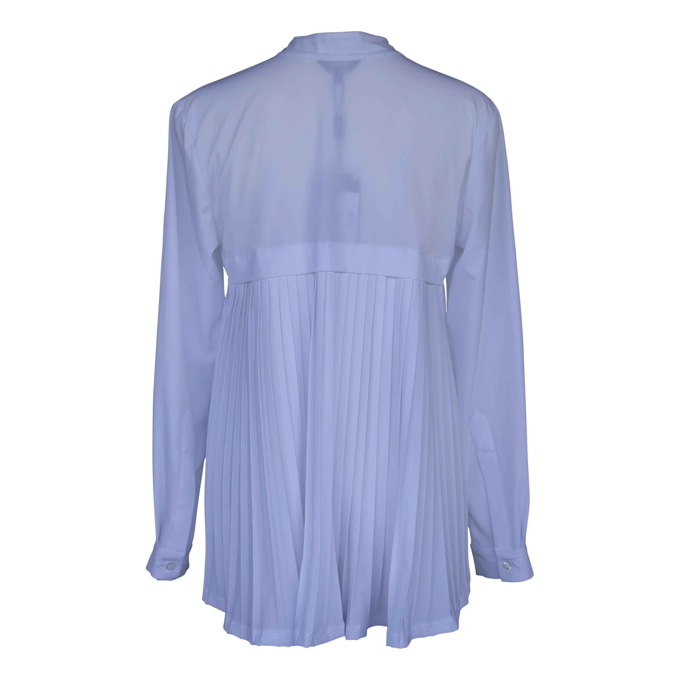 Stylish Pleated Blouse in White – Women’s Elegant Top