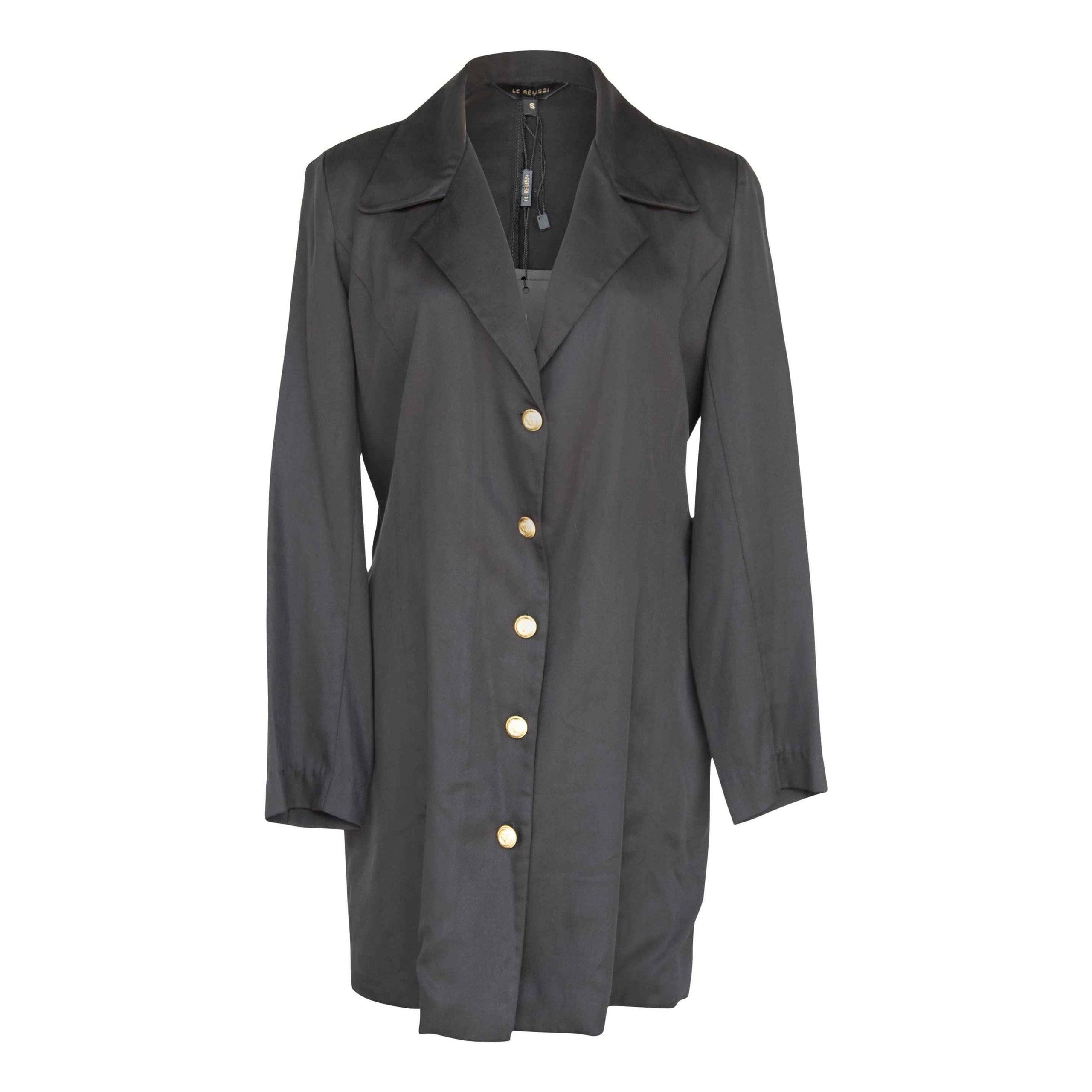 Grace Long Blazer Dress in Black – Women’s Tailored Blazer Dress