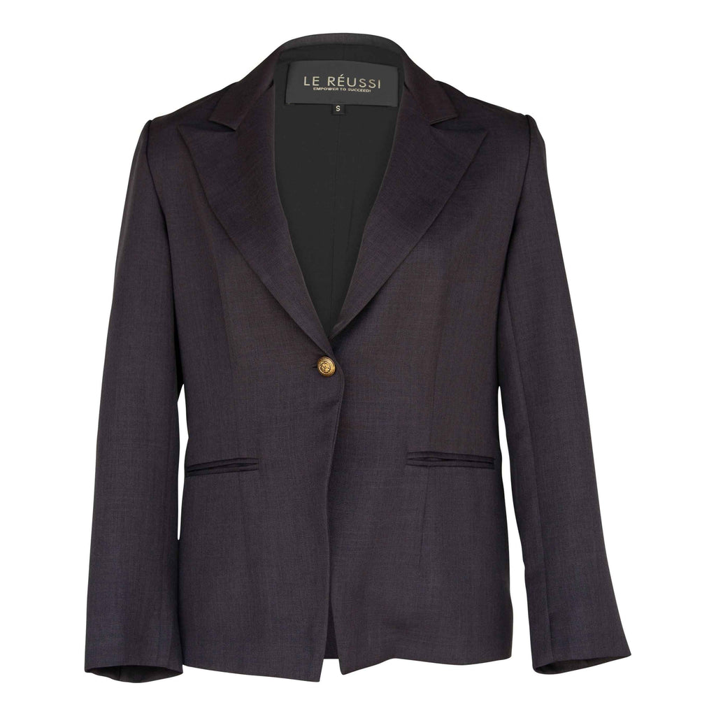 Luxe Charcoal Blazer – Women’s Tailored Office Jacket