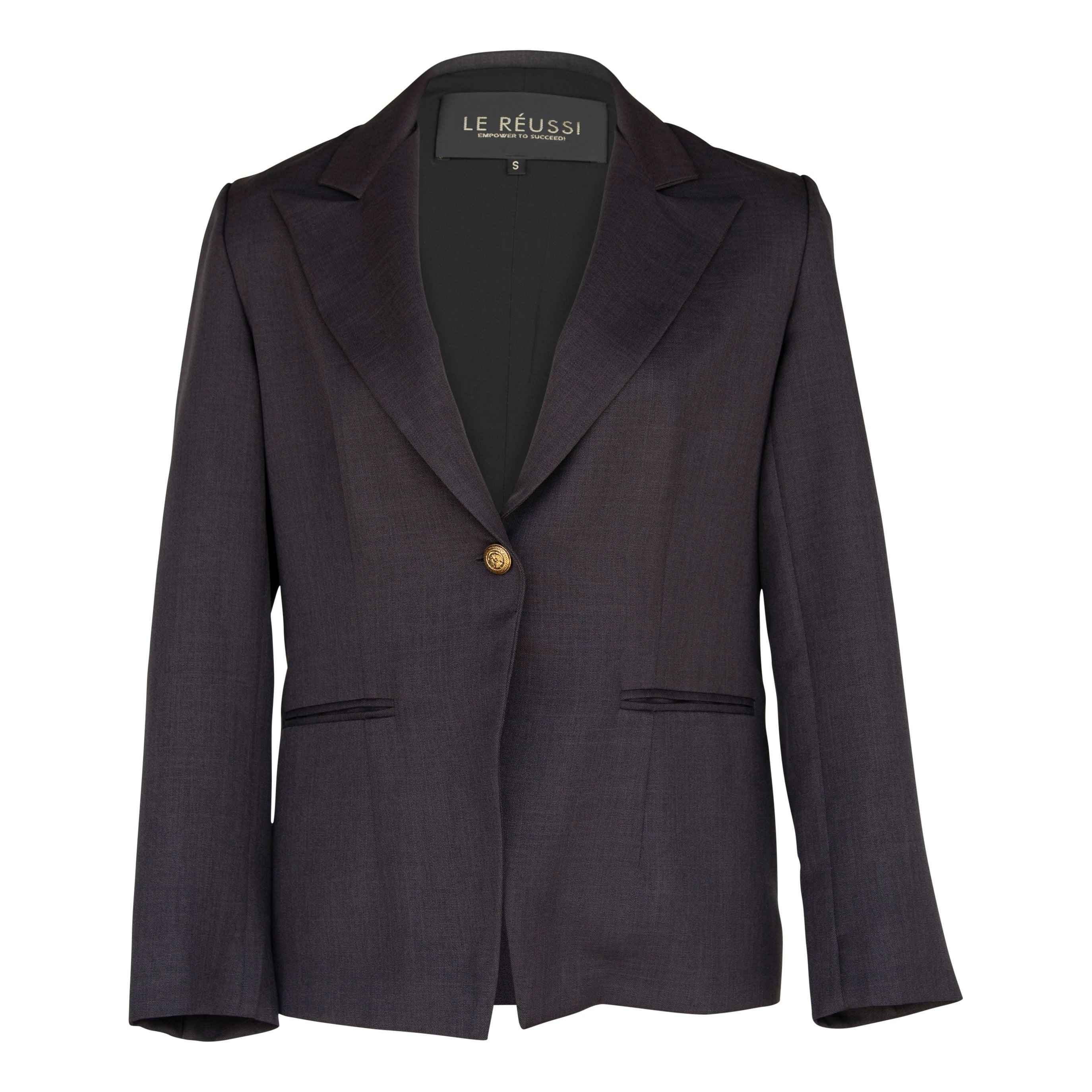 Luxe Charcoal Blazer – Women’s Tailored Office Jacket
