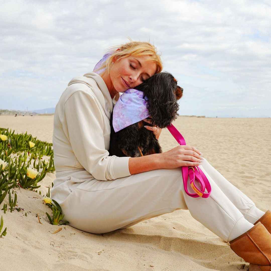 Malibu Sunset Sustainable Hemp Cotton Adjustable Dog Collar– Durable & Soft