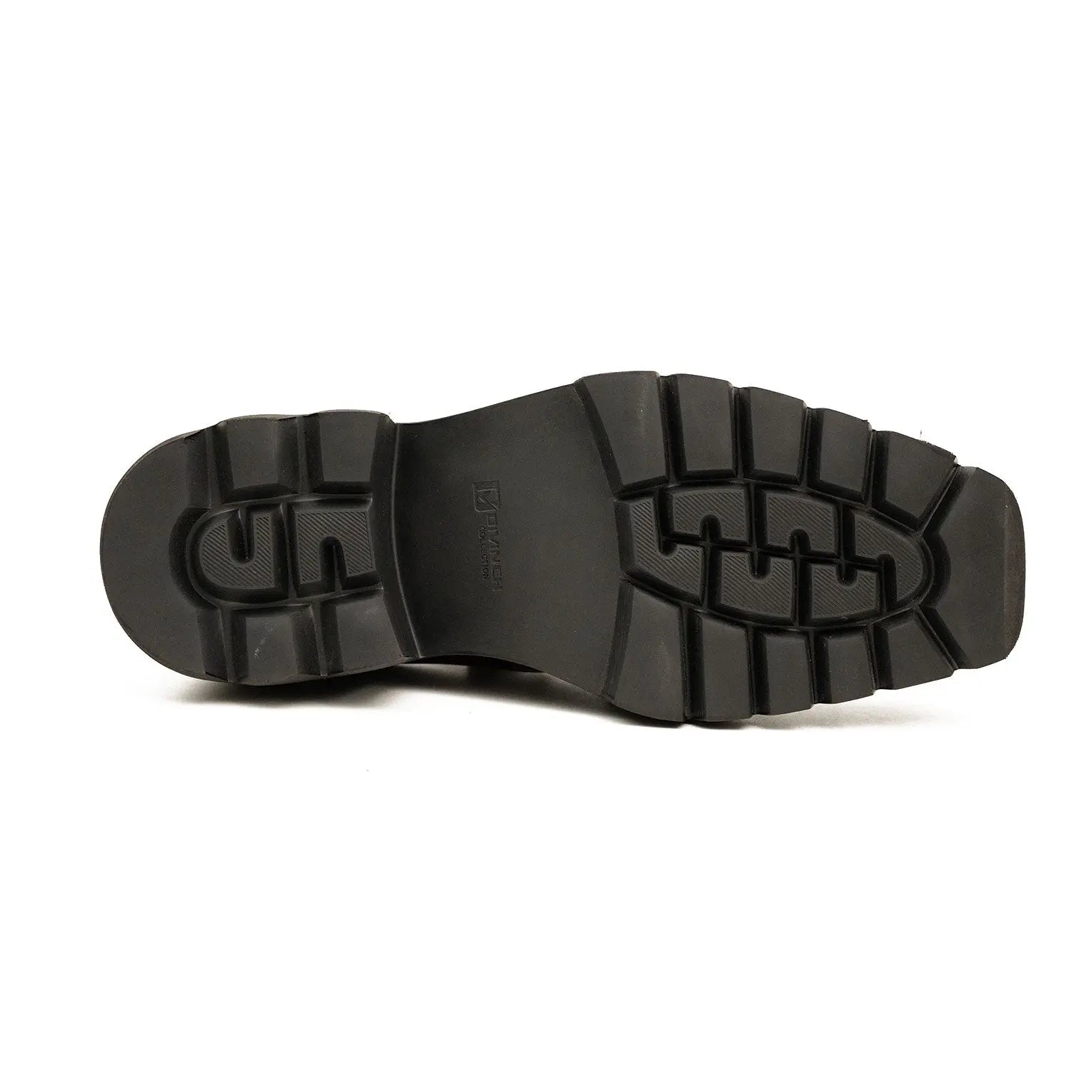 Men's Patent Leather Wine Red Derby Shoes with Chunky Sole