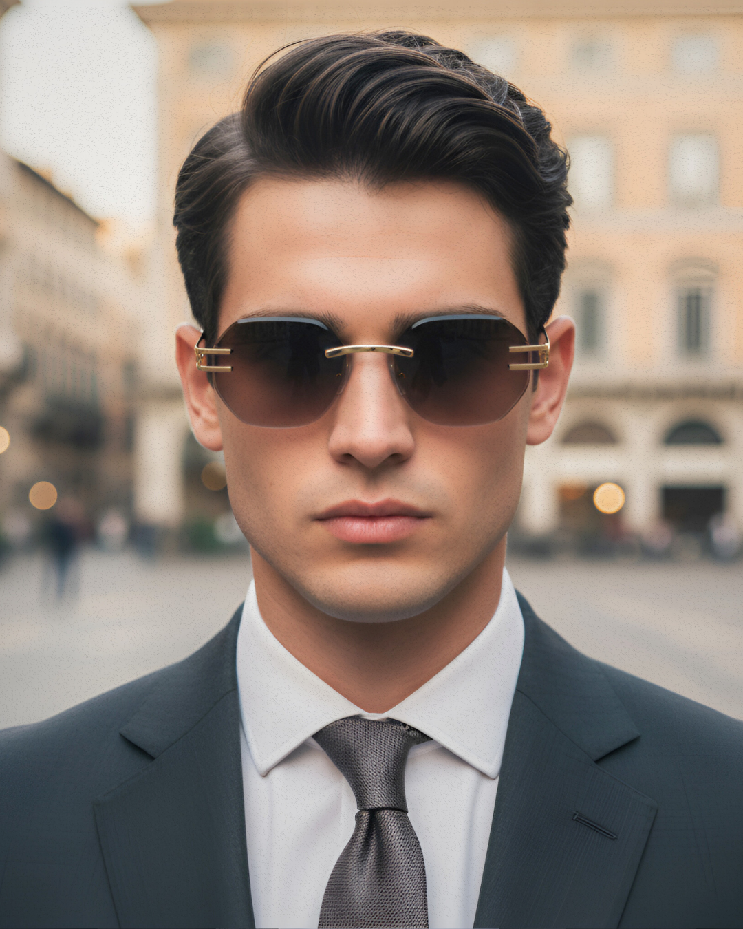 Dore Metal Frameless Sunglasses