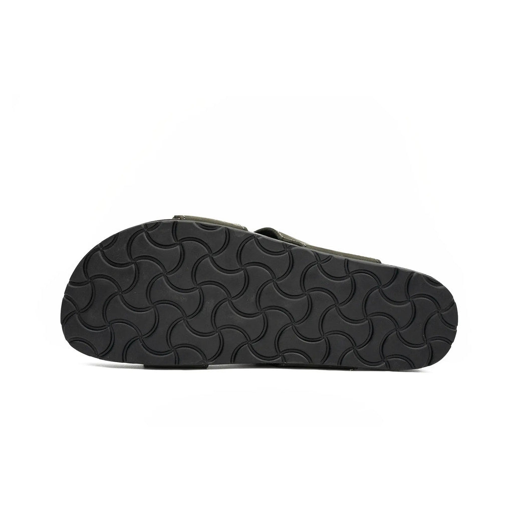 Olive Green Strap Slides