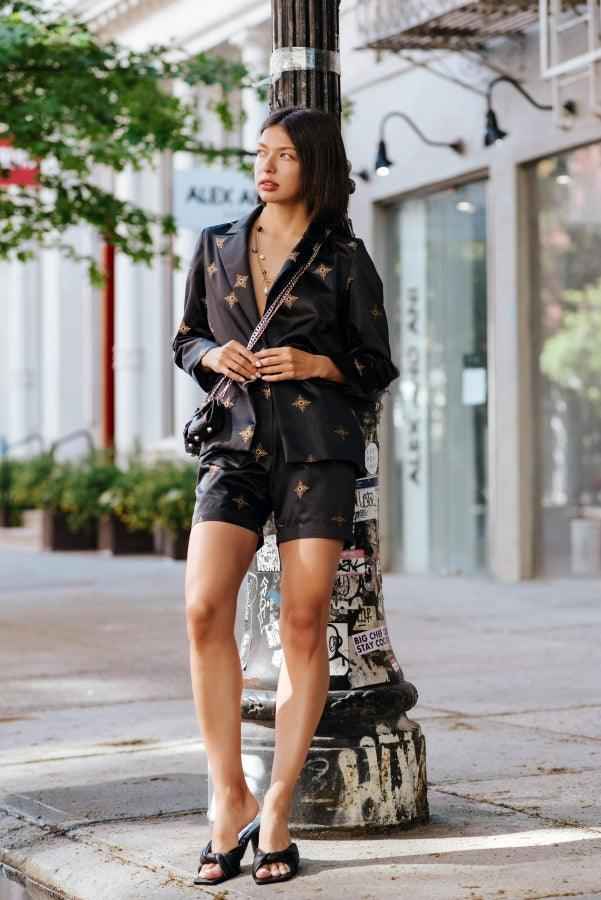 Black and Gold Shorts – Elegant Women’s Evening Wear