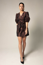 Power Bordeaux Red Wrap Dress – Elegant Women’s Dress - Lolomo!