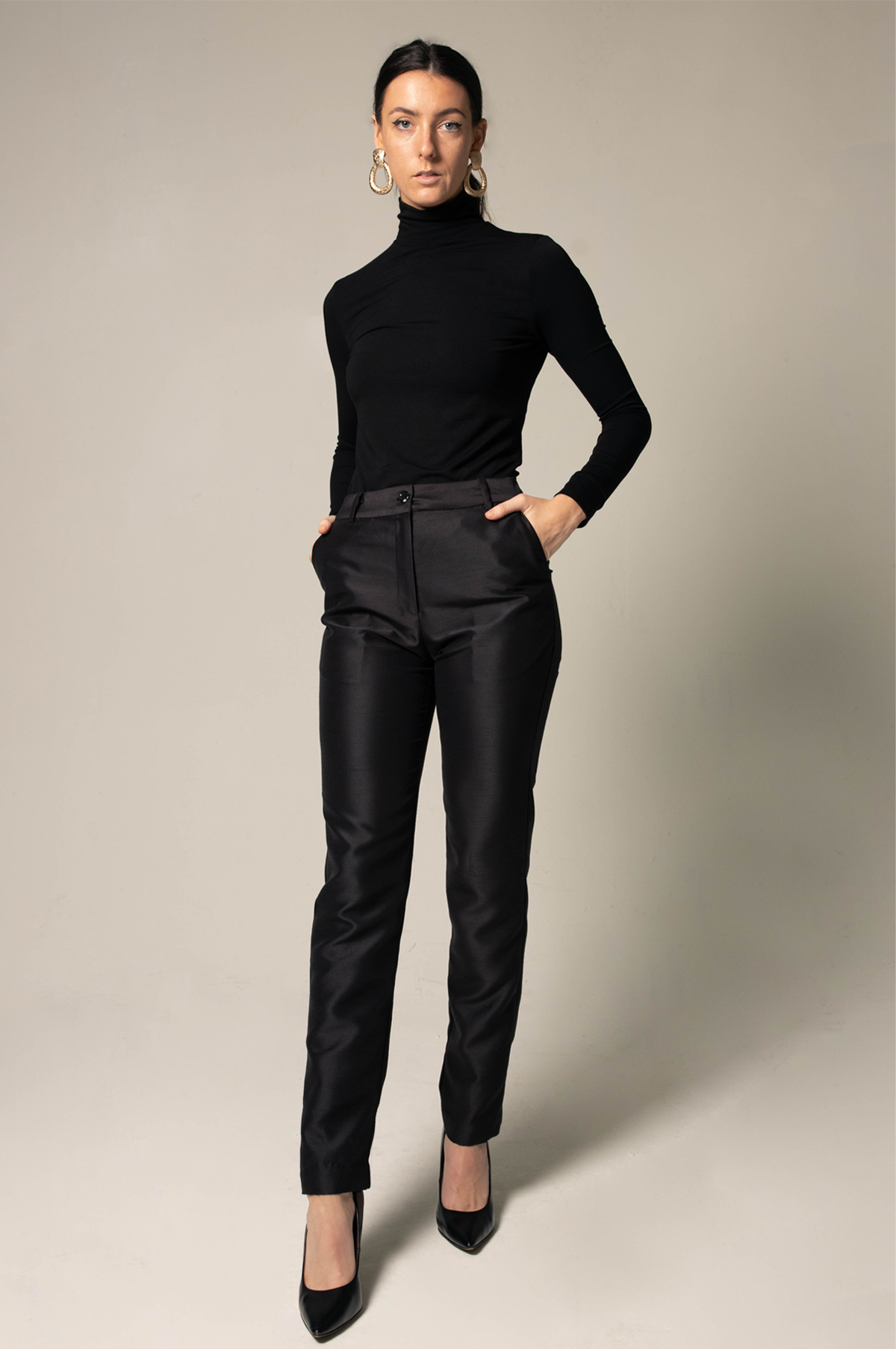 Pantalon slim élégant noir – Pantalon slim pour femme