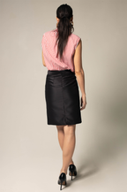 Luxe Straight Mini Skirt in Black – Women’s Chic Mini Skirt - Lolomo!
