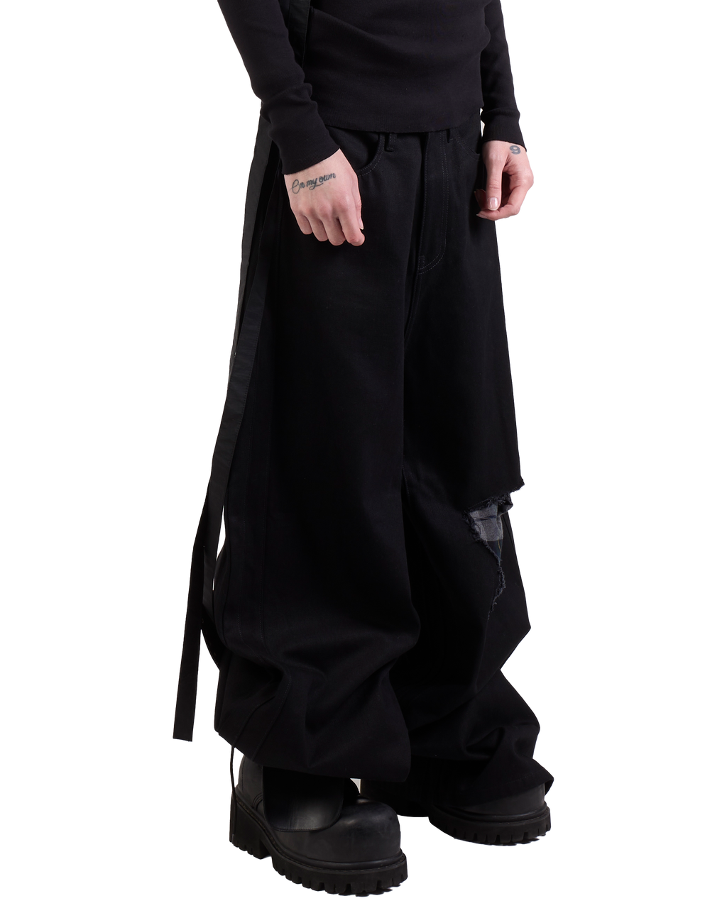 BLACK PLAID SCOUT DENIM