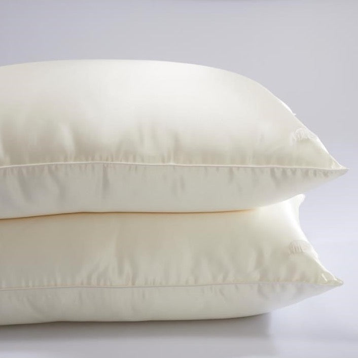 Silk pillow with silk shell