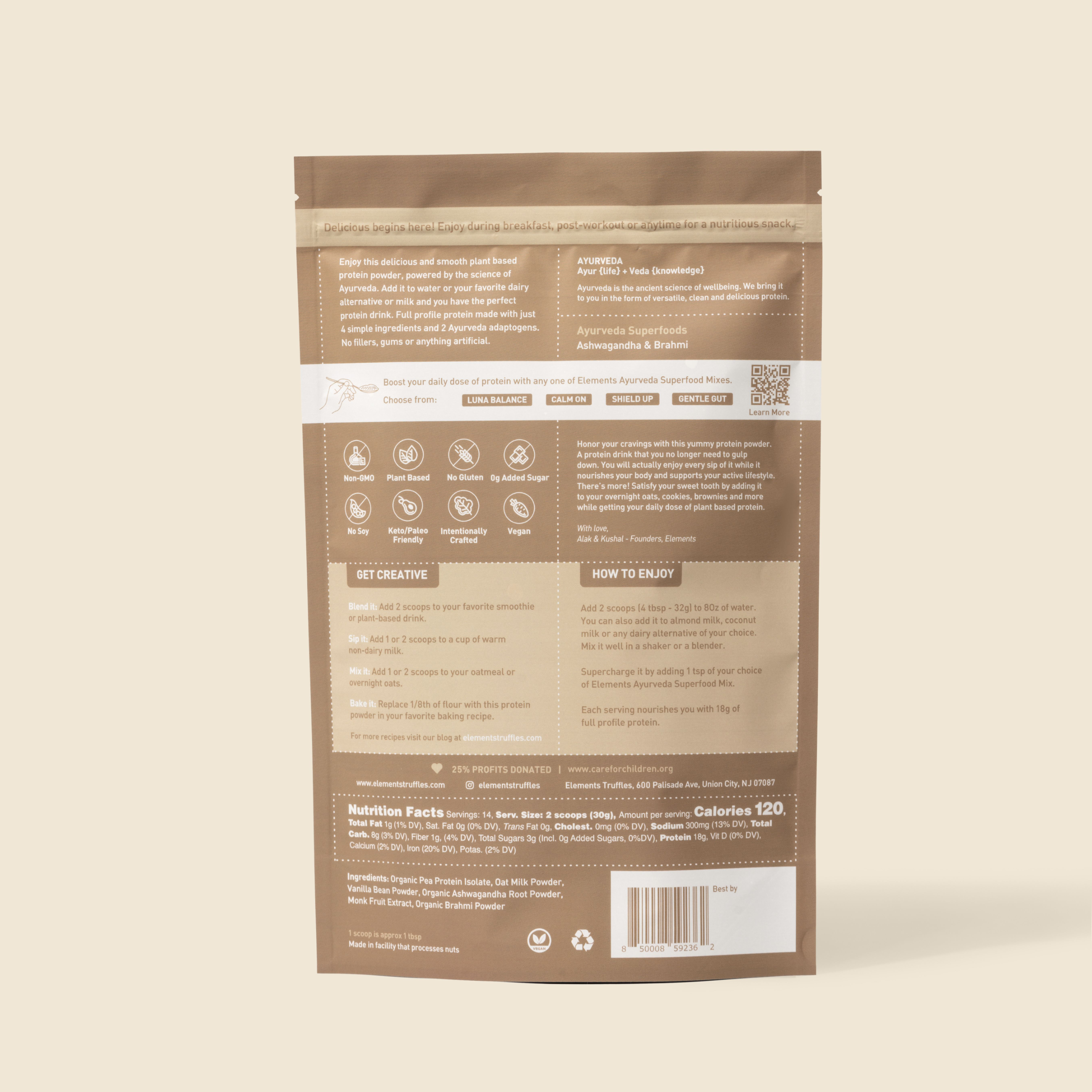 Plant Based Protein Powder: Vanilla (14 Servings) - Lolomo!