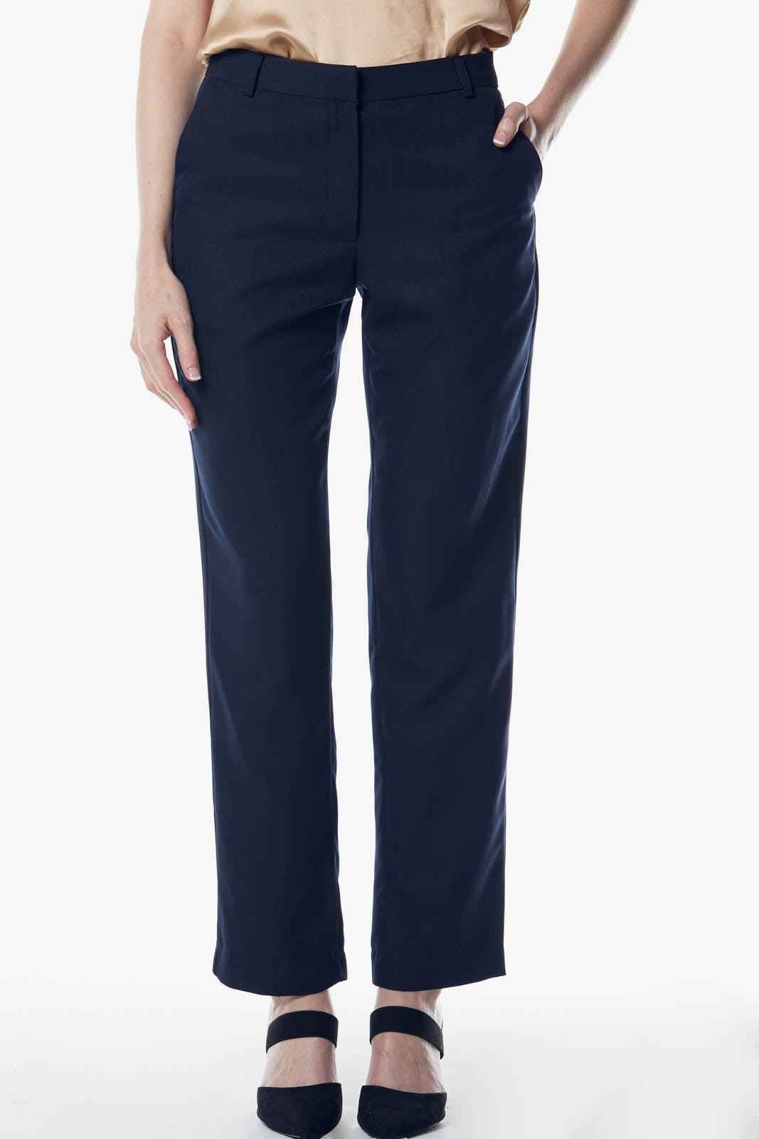 Pantalon slim bleu marine pour femme