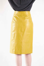 Glossy Vegan Leather Pencil Skirt – Women’s Chic Faux Leather Skirt