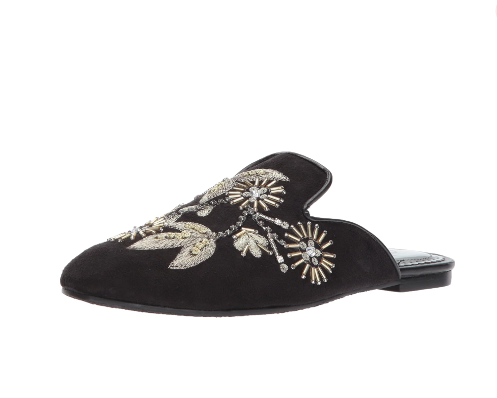 Floral Island Flats in Black - Lolomo!