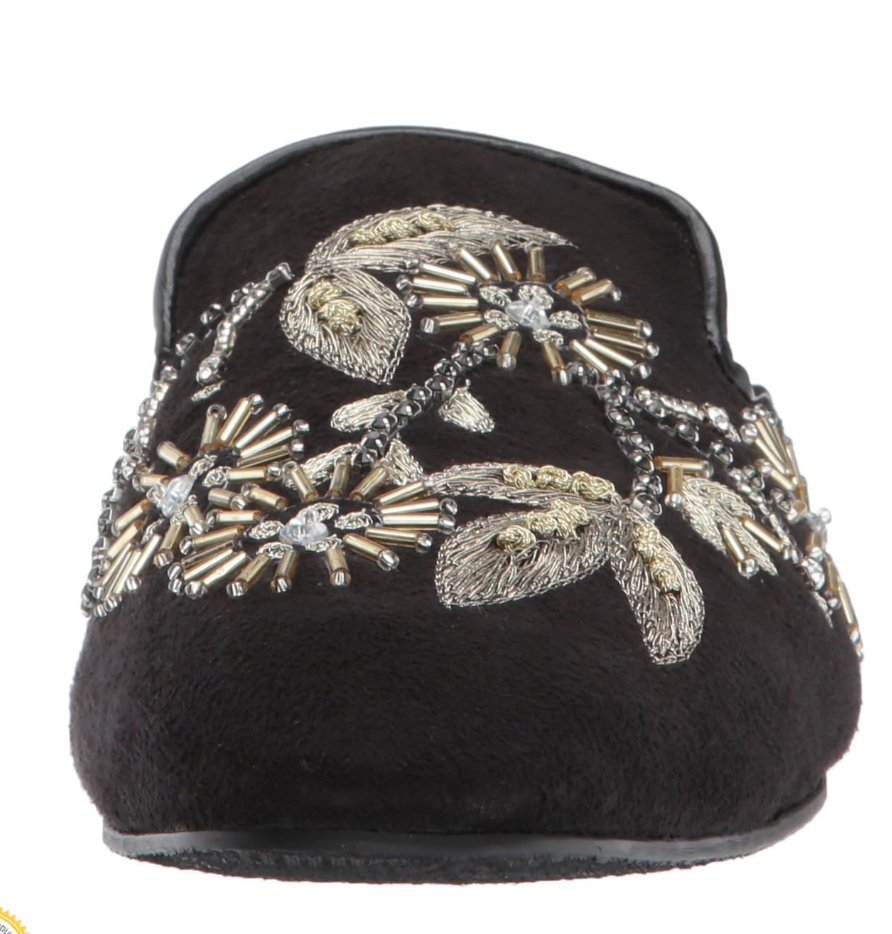 Floral Island Flats in Black