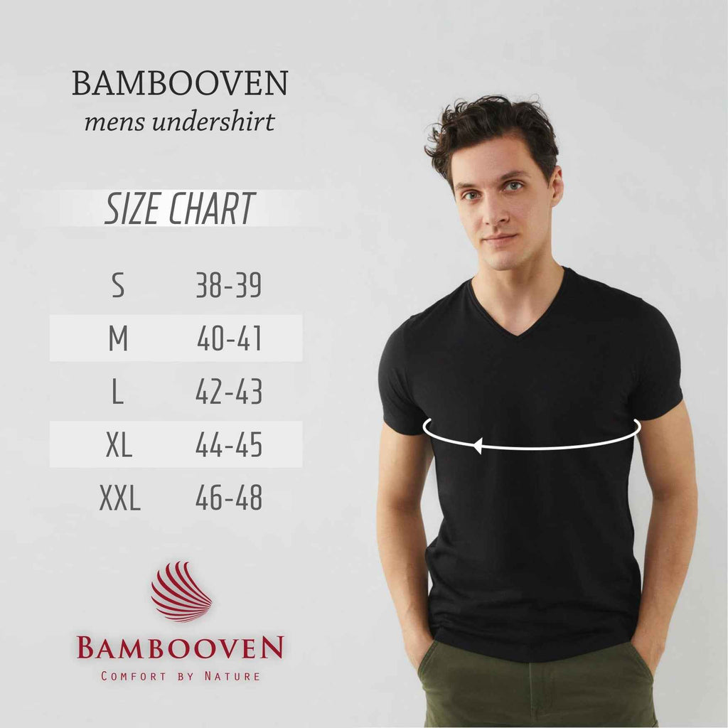 Men's Bamboo V-Neck Undershirt (3 Pack)
