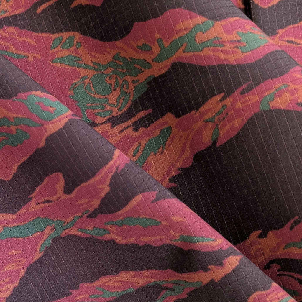 Langley Performance Button Up Shirt - Maroon Tiger Camo