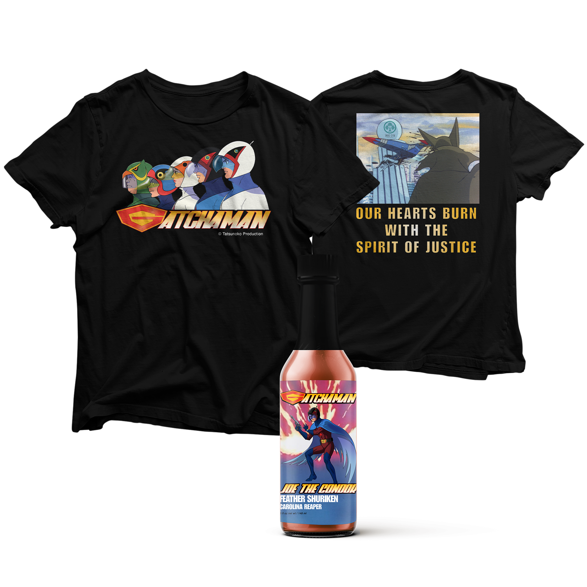Gatchaman Tee Hot Sauce Combo