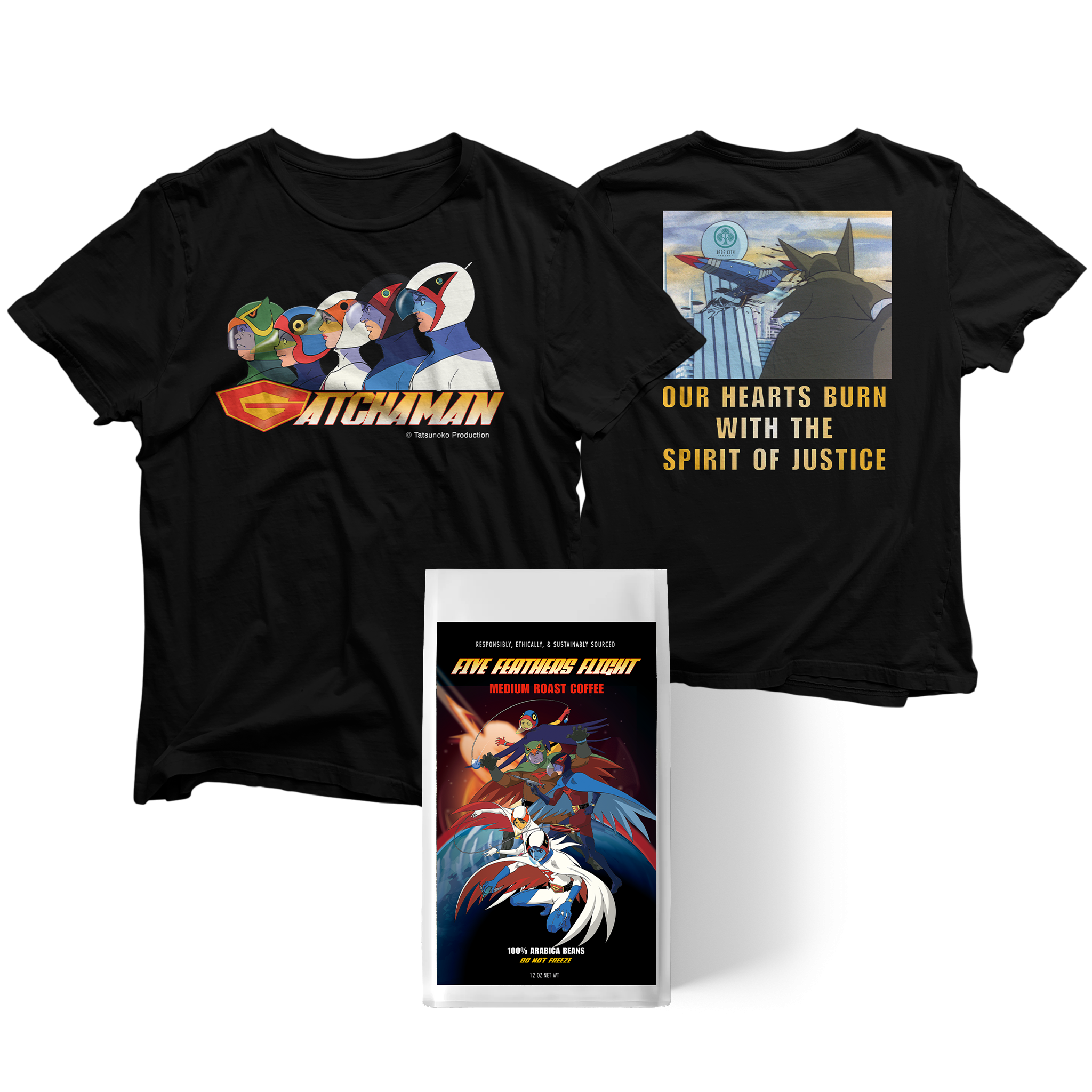 Gatchaman Tee Coffee Combo