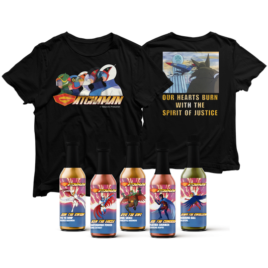 Gatchaman Tee Hot Sauce Combo