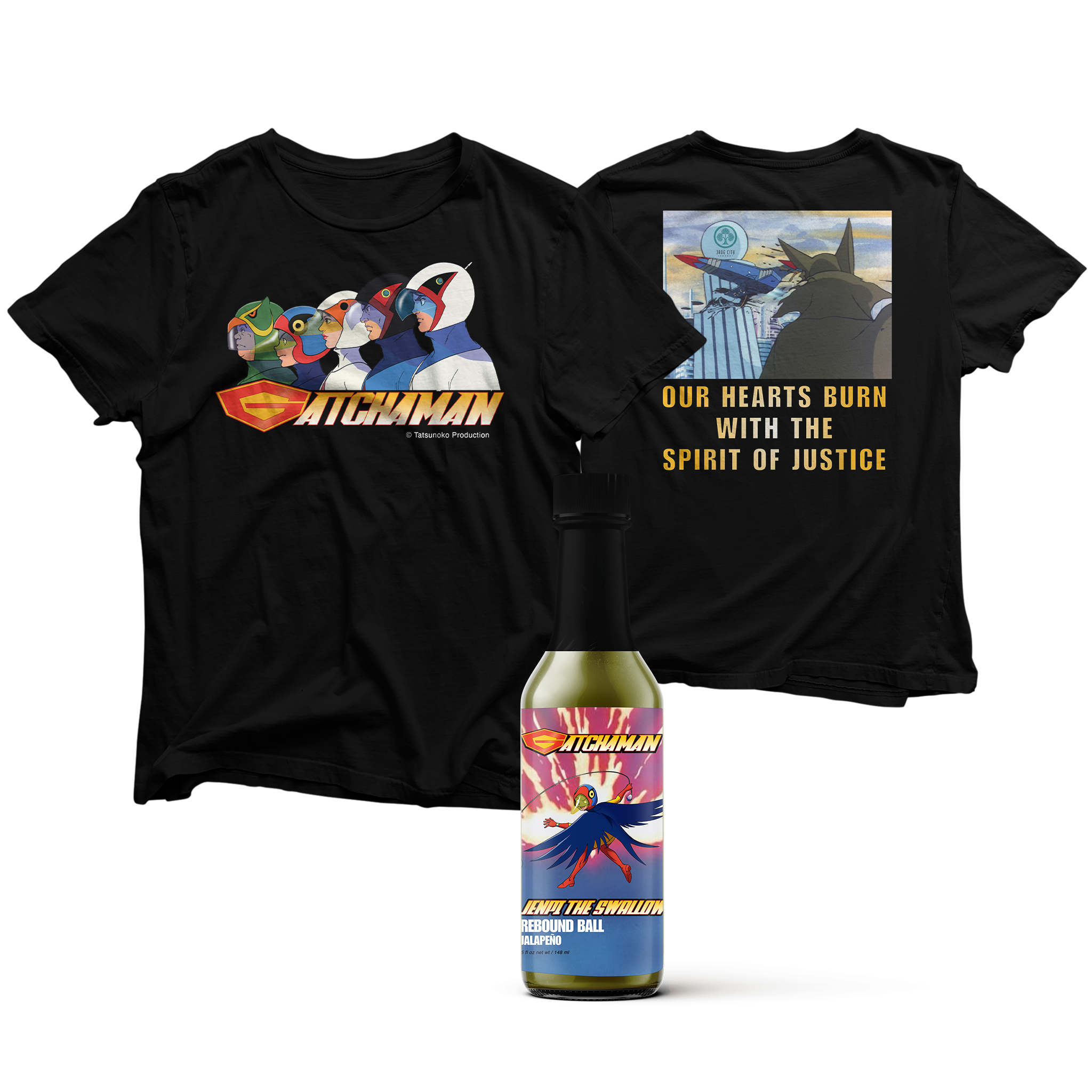 Gatchaman Tee Hot Sauce Combo