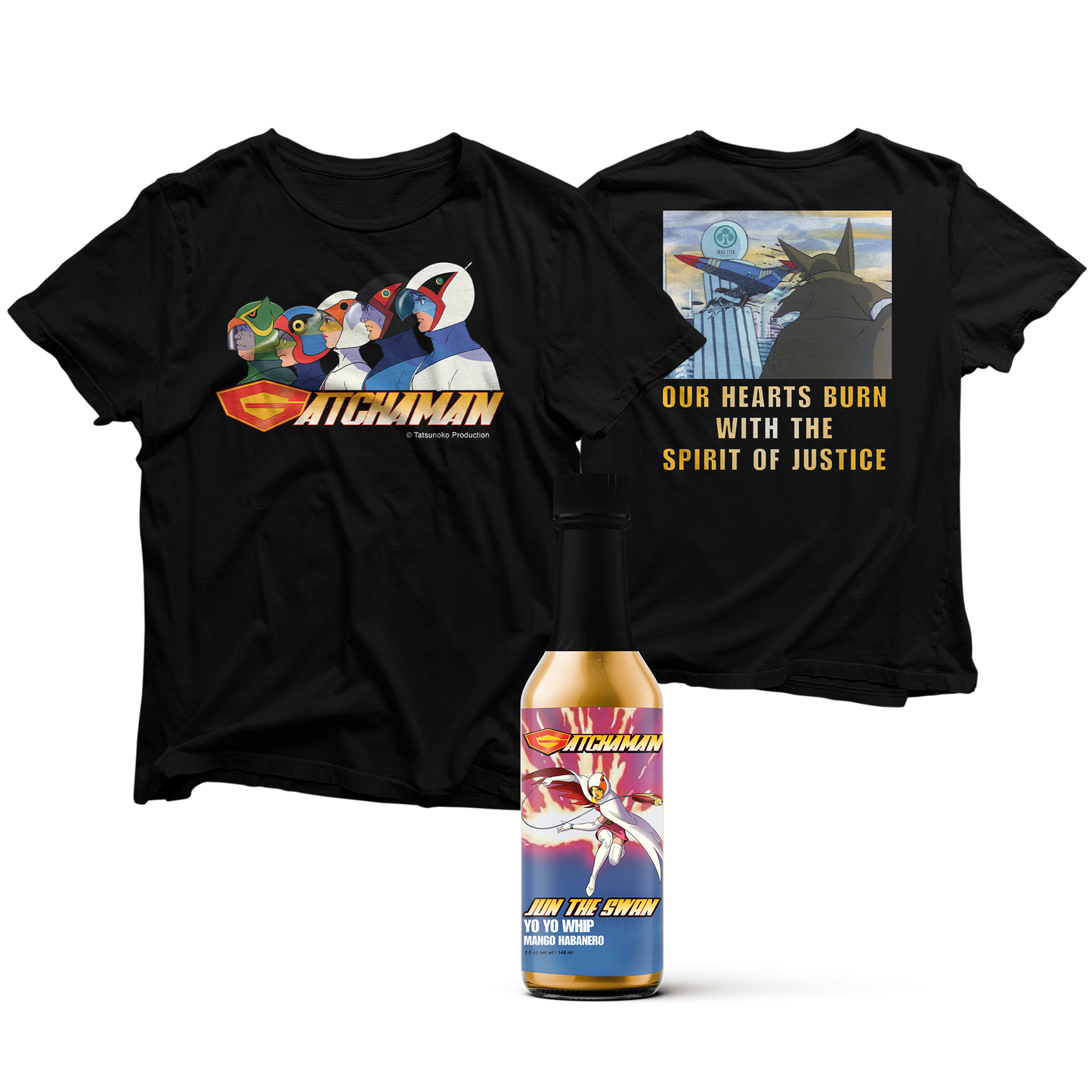 Gatchaman Tee Hot Sauce Combo