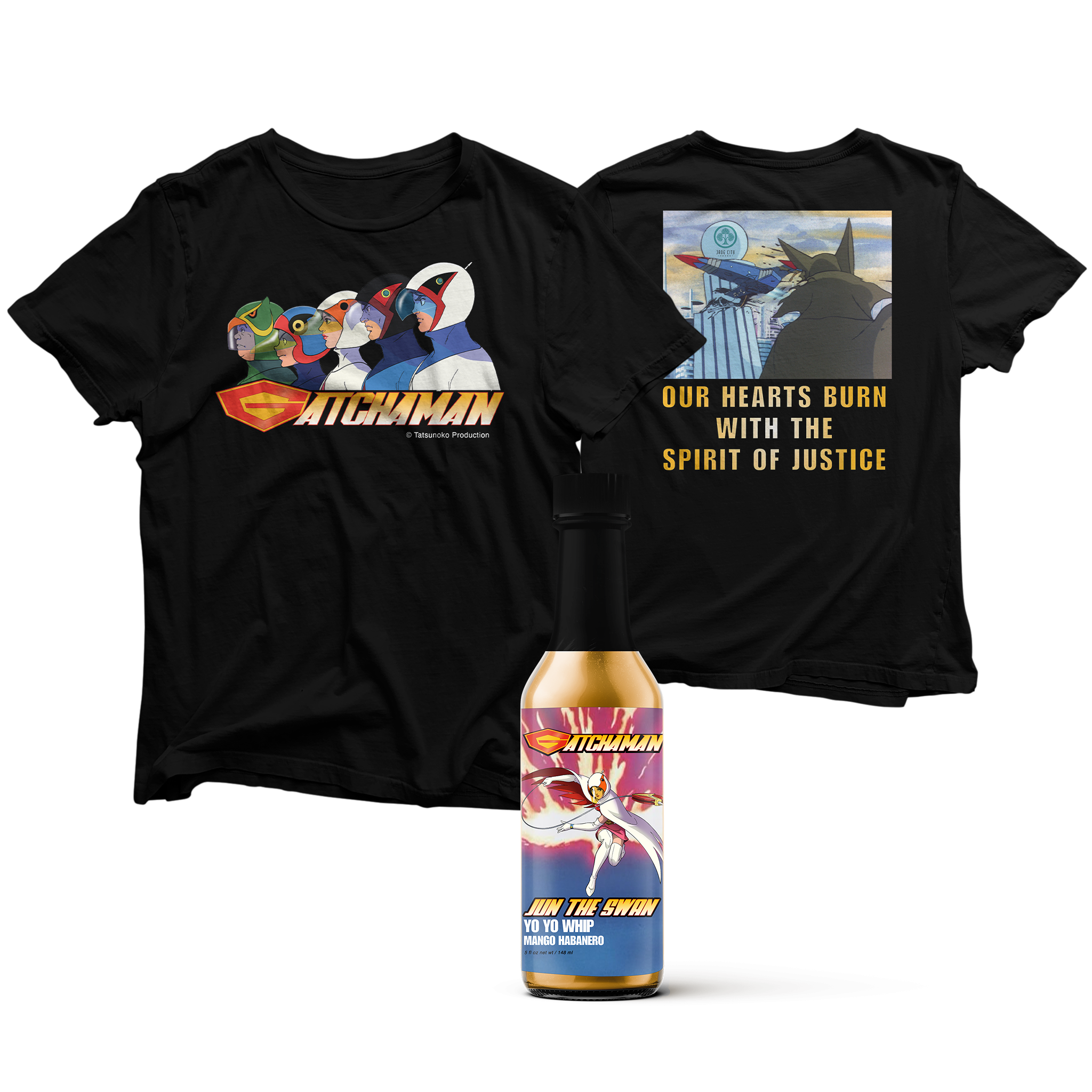 Gatchaman Tee Hot Sauce Combo