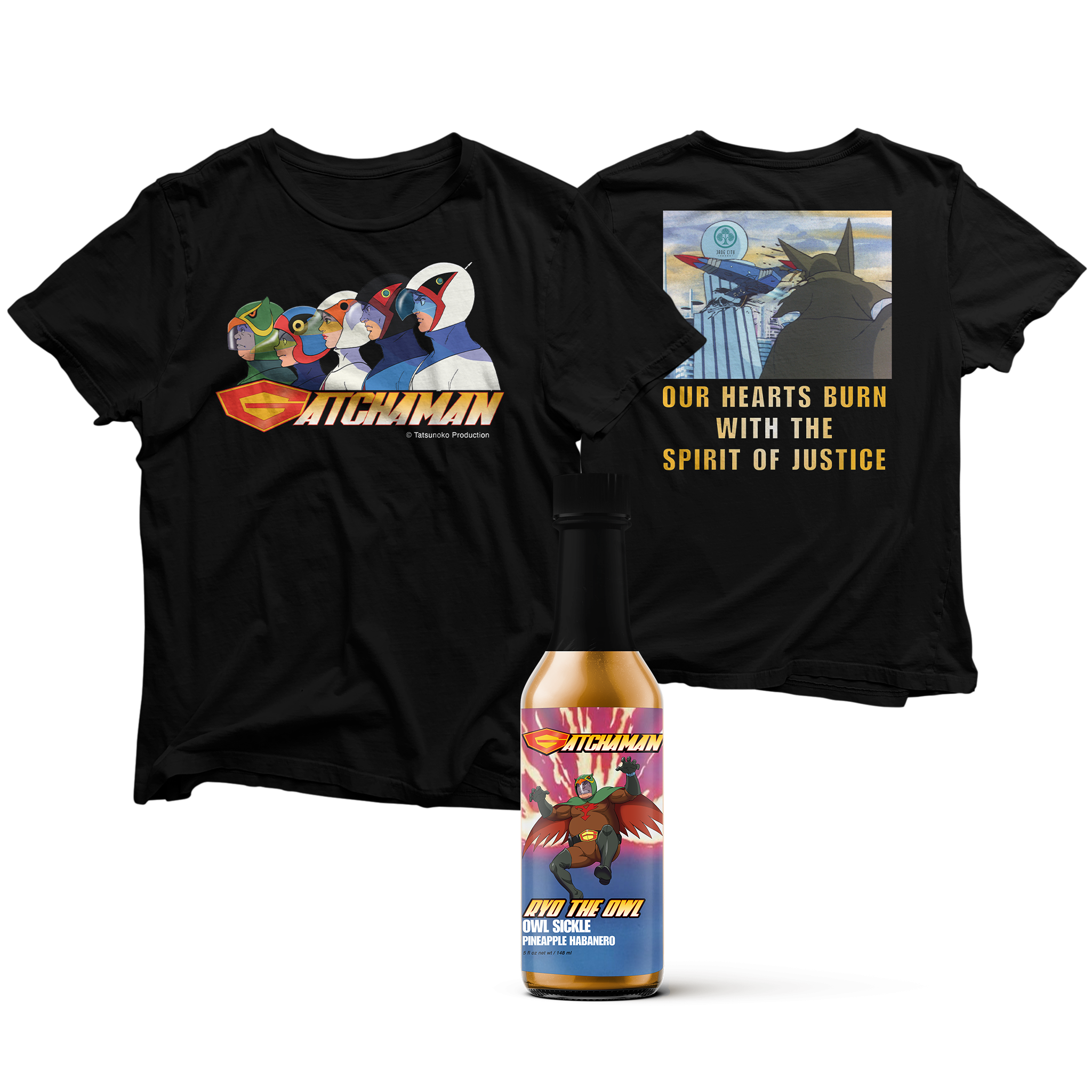 Gatchaman Tee Hot Sauce Combo