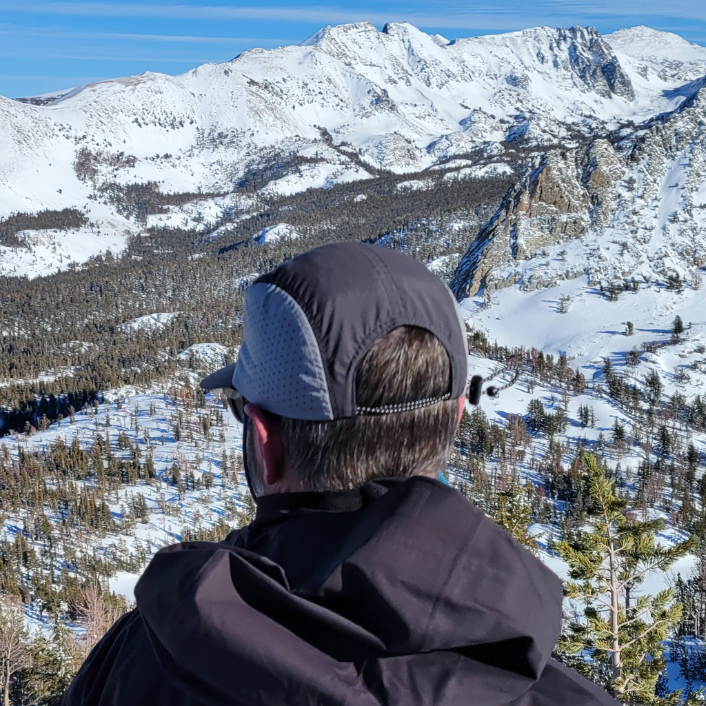 Ultralight 5-Panel Camper Hat - Graphite/Teal