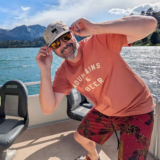Mountains & Beer Sustainable Tee - Rust