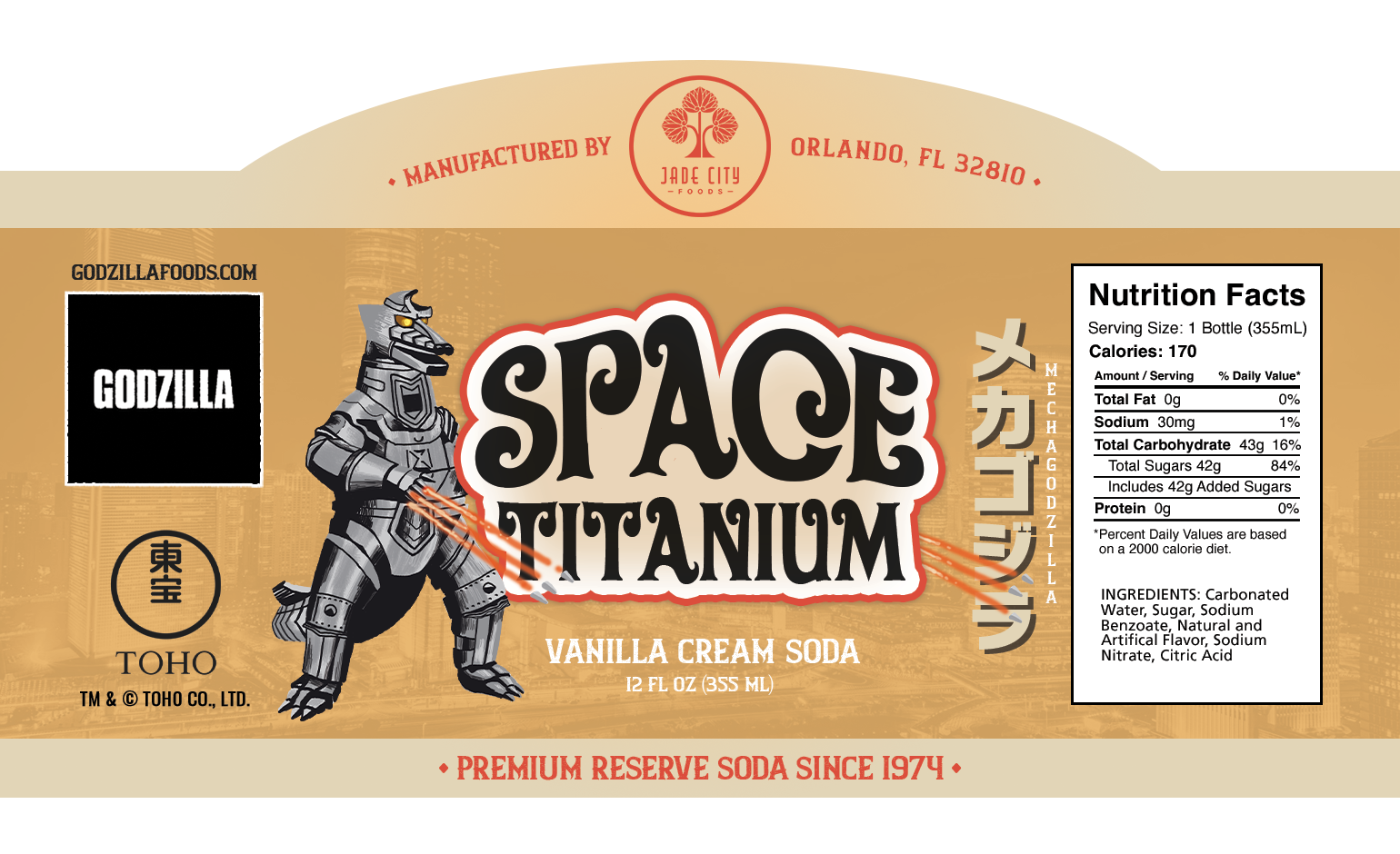 Mechagodzilla's Space Titanium : Vanilla Cream Soda