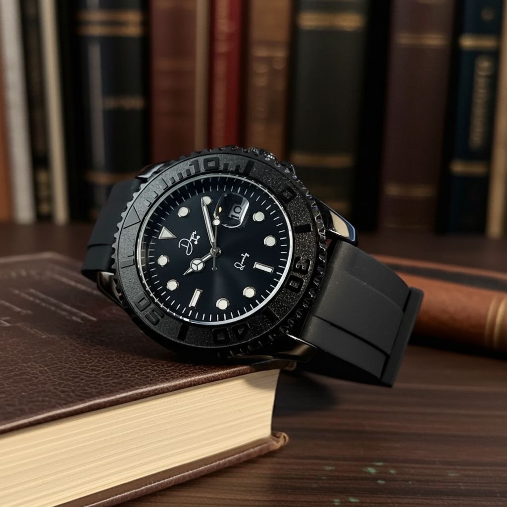 Minimalist Quartz Men's Watch - The Dark Night by Dapr