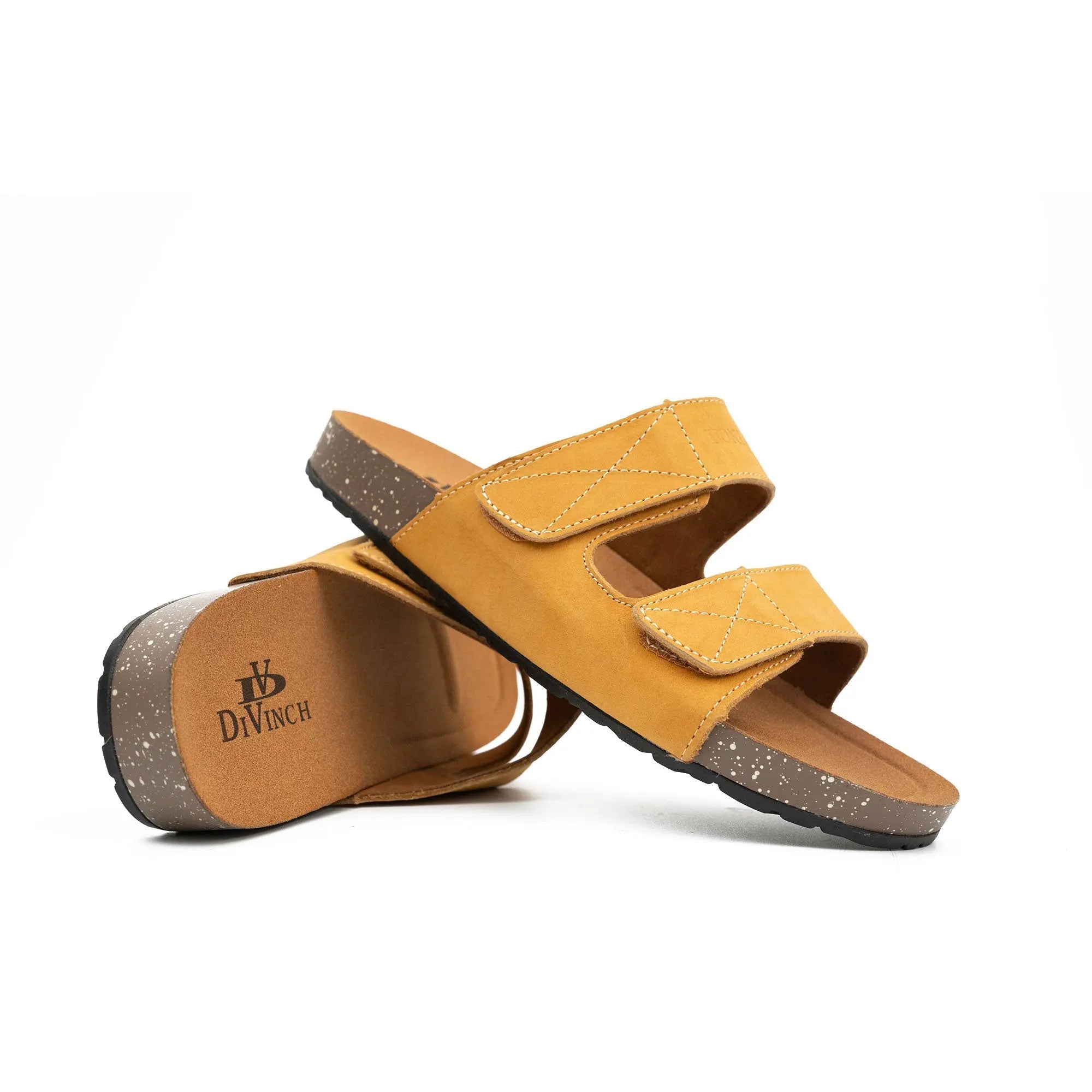 Yellow Adjustable Slide Sandals